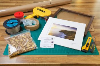An image of the materials required to frame a Fine Art Print from John Dunne Photography by John Dunne. 