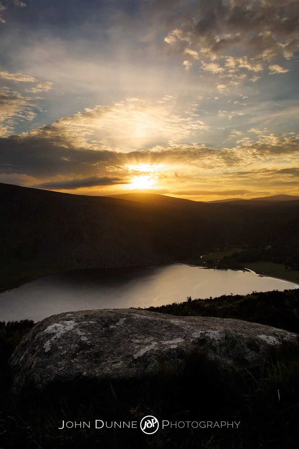 Sunset Over Loch Tay by John Dunne 2009.