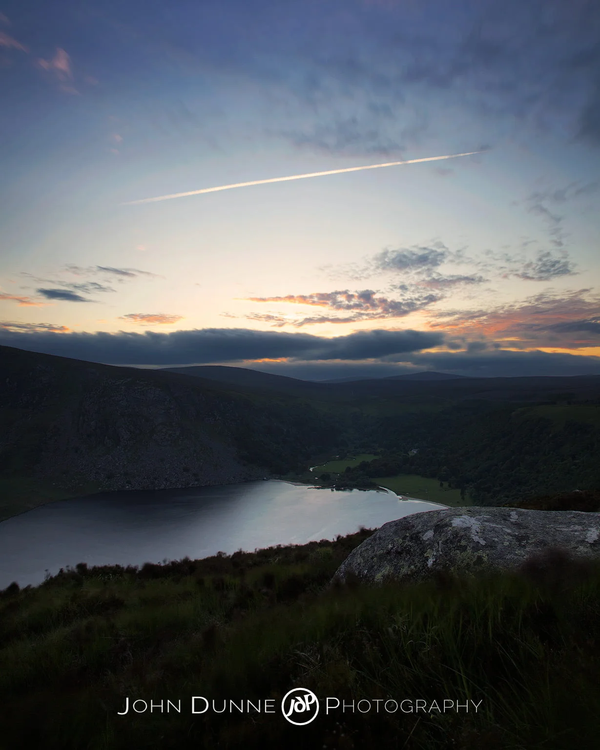 Sunset Over Lough Tay 2 by John Dunne 2009.