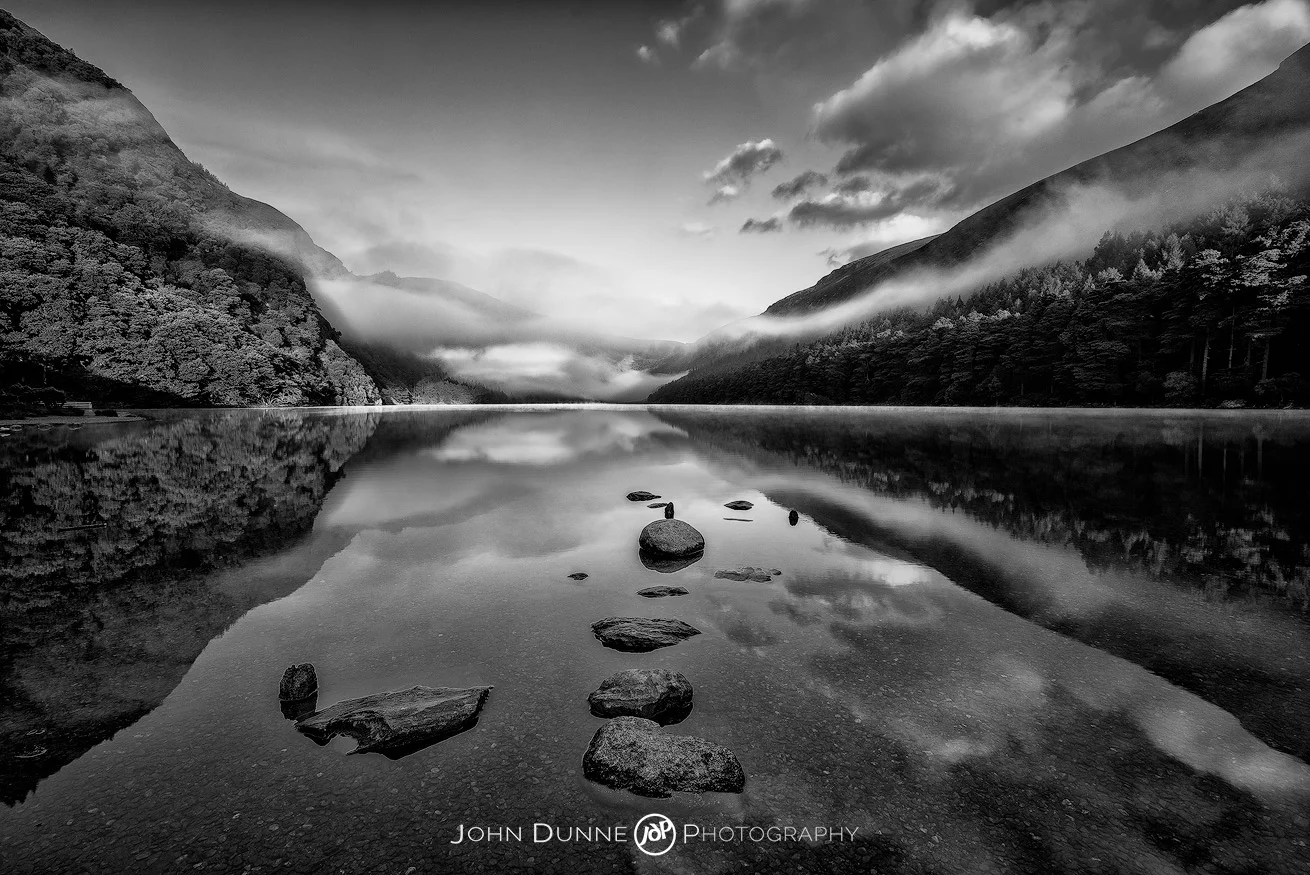 Sunrise at Glendalough's Upper Lake #2 by © John Dunne 2016, all rights reserved.